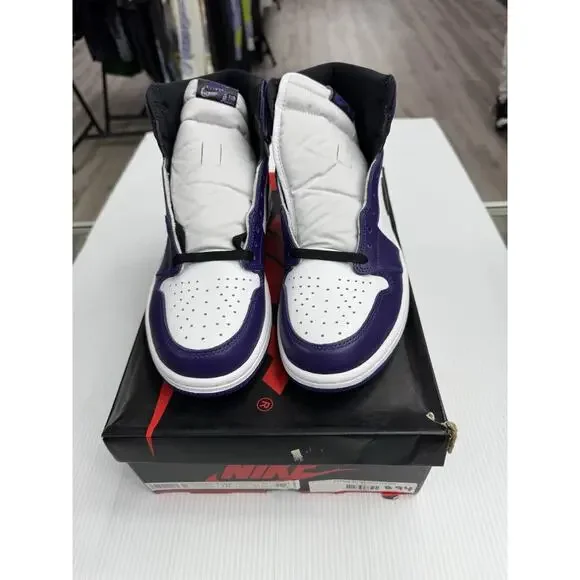 Size 10 - Air Jordan 1 Retro High OG Court Purple 2.0 55088-500 2020 - Picture 2 of 9